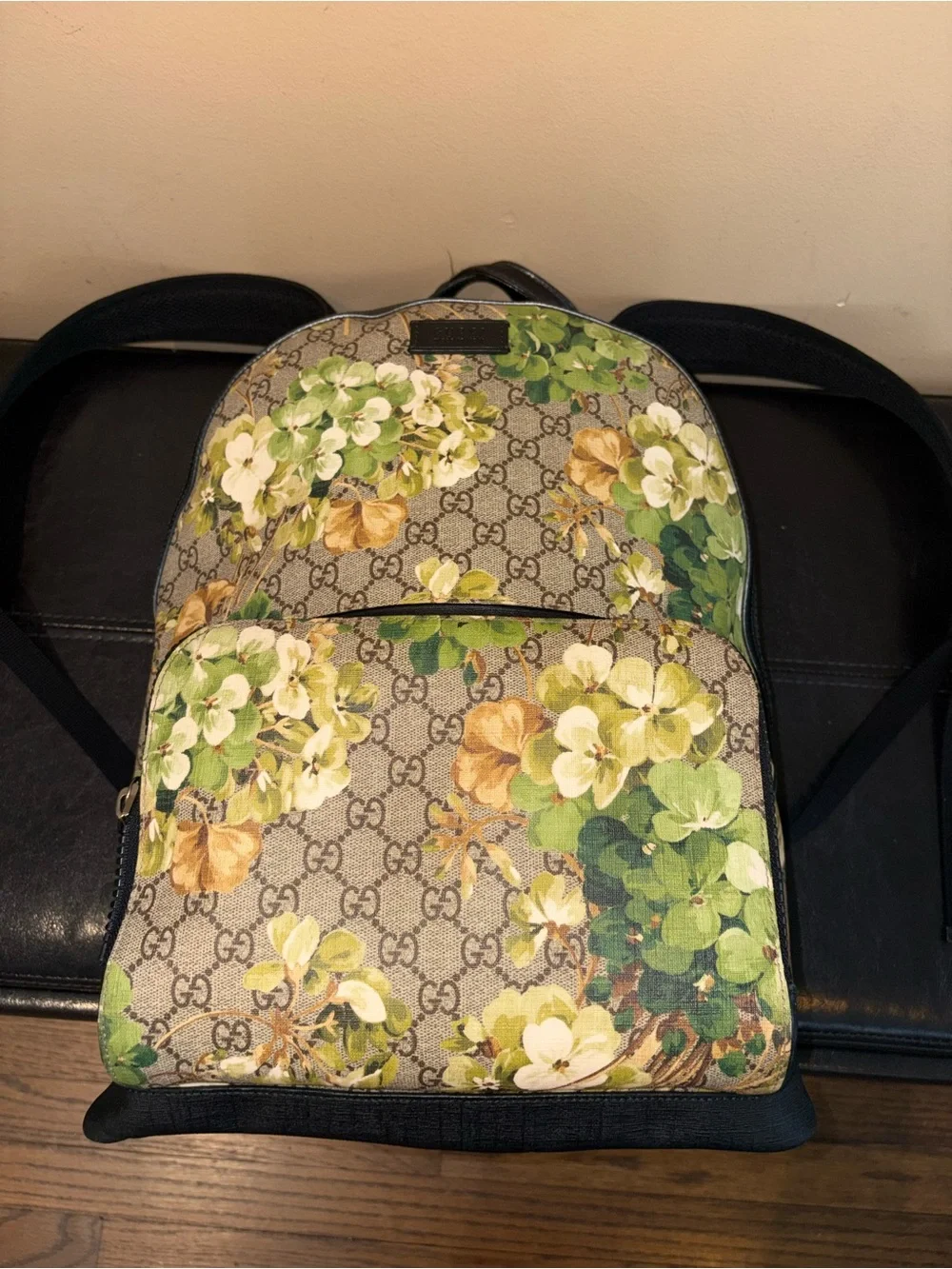 Gucci Floral GG Canvas Backpack - Green, Beige, Brown